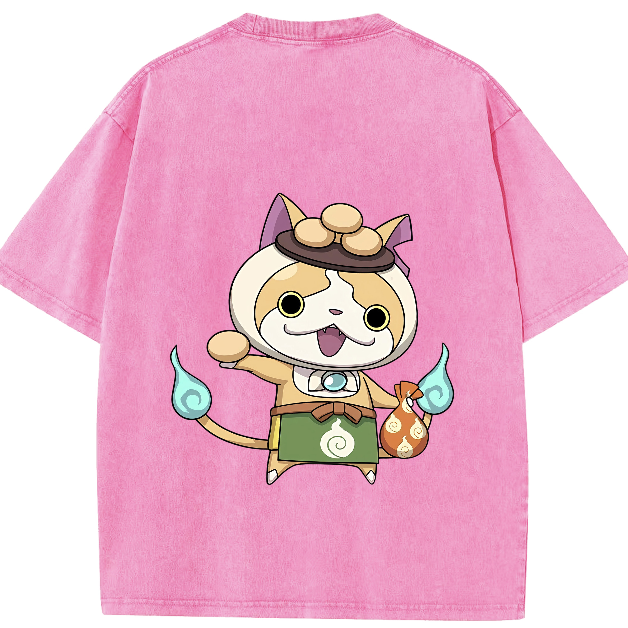 （画像用） 妖怪ウォッチ Yo-kai Watch 綿100% ヴィンテージ風 半袖Tシャツ（背面プリント）